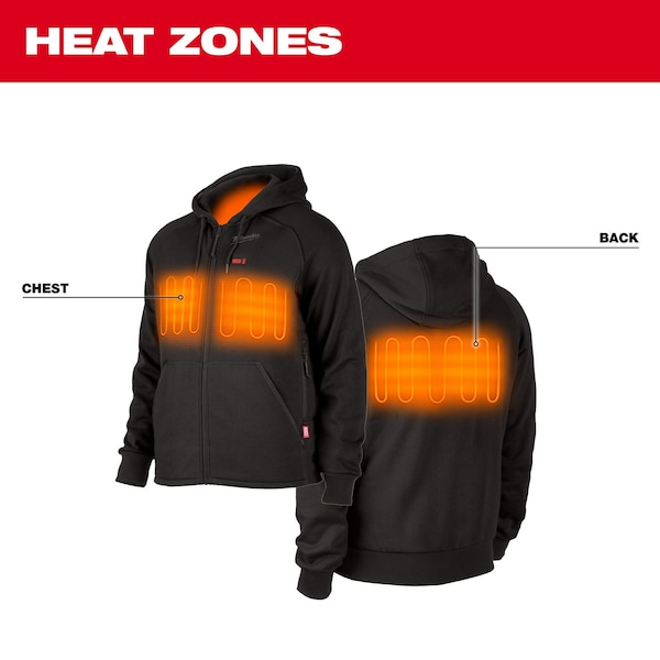 Milwaukee Tool M12 Heated Hoodie Kit - Black Large - 306B-21L