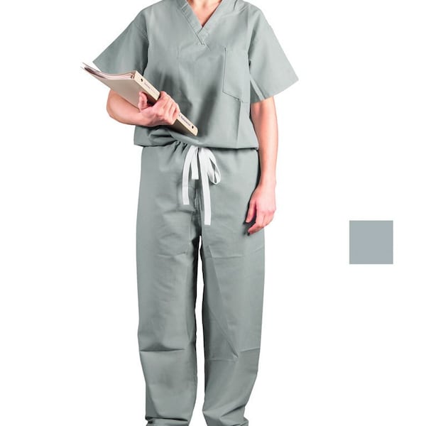 Medline Encore Unisex 2-Pocket Scrub Top, X-Small, Jade - MVSJGXS