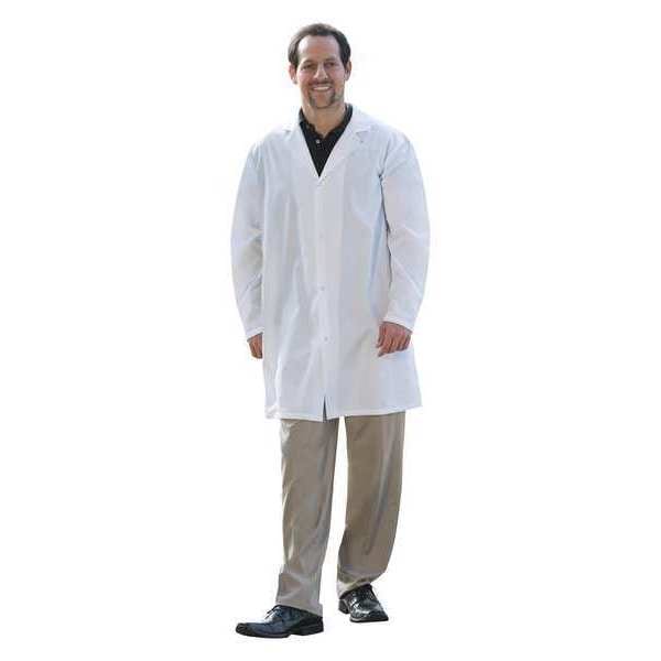 Fame (A Delta Plus Group Company) Butcher Coat, White, Snaps, K86, 2XL - 83257