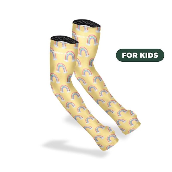 Farmers Defense Farmers Defense S Polyester/Spandex Rainbow Yellow Protection Sleeves - KSLV-RBW-S