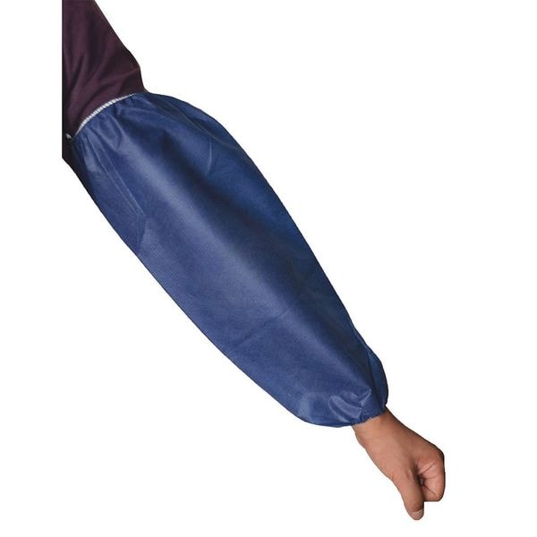 Condor Disposable Sleeve, 18 1/2 in Length, 9 mil Thick, Serged Seam, Blue, 200 PK - 26W860