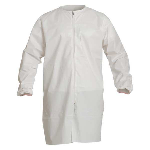 Dupont ProClean Lab Frock, ProClean(R), Zipper Closure, White, XL, 30 PK - PC271SWHXL00300B