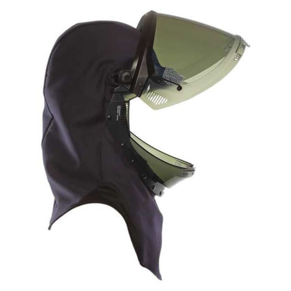 National Safety Apparel Arc Flash Hood, 4 PPE CAT, 40 cal/sq cm, Navy, Universal - H65UQUQ40LF