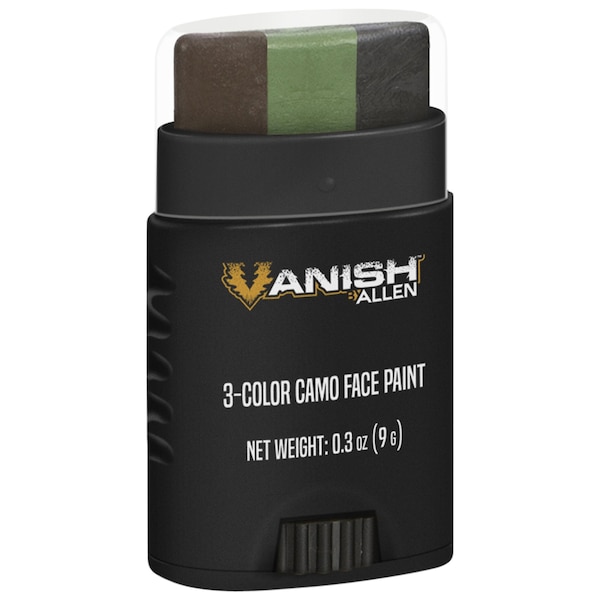 Vanish Camo Face Paint Stick, 3-Colors, Brown, Olive, & Black - 6117