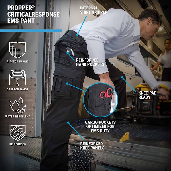Propper Flame Resistant Pants, 30 in x 30 in 6.4 oz 65% Polyester/35% Cotton Ripstop - F52855000130X30