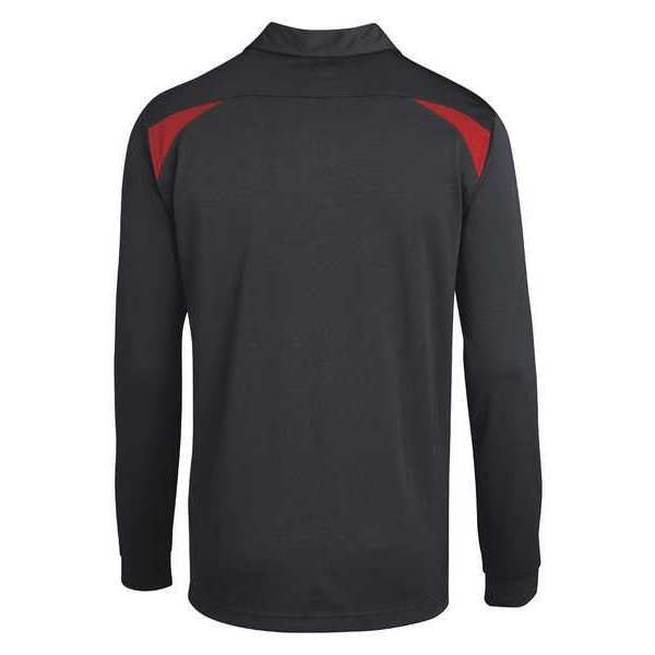 Dickies Men's Long Sleeve Shirt, Polyester, Pullover Closure, Black/Red - LL66ER RG XL