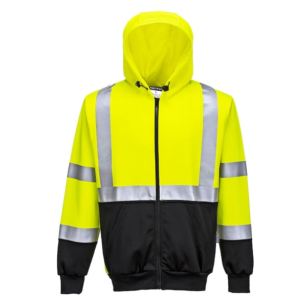 Portwest Hi-Vis 2-Tone Zipped Hoodie, Med - UB315