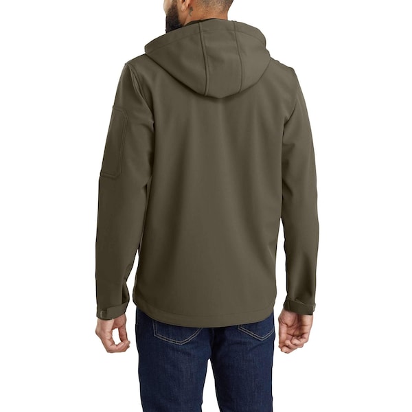 Carhartt Rain Defender Relaxed Fit Midweight Softshell Hooded Jacket, Tarmac, 2XL, REG - 103829-2172XLREG