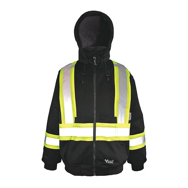 Viking Safety Hoodie, Cotton-Lined, M - 6421BK-M