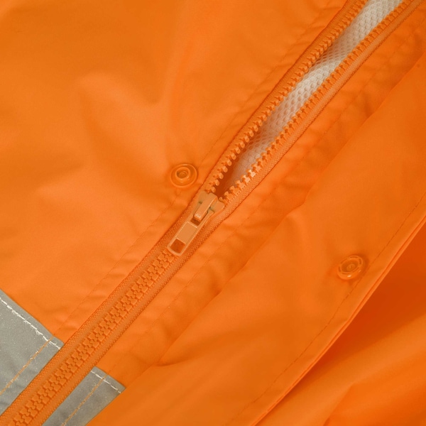 Pioneer Oxford PVC Hi Viz Rain Suit, Orange, Large, 150 Denier Oxford Polyester with PU Backing|Polyester, L - V1080350U-L