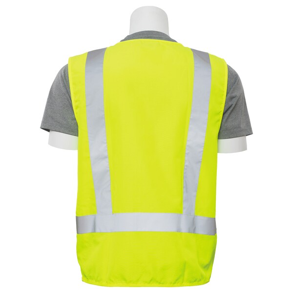 Deltaplus Safety Vest, WovenOxford, HiViz, Lime, 5XL - 61206