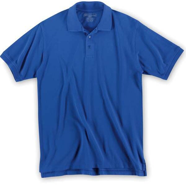 5.11 Tactical Polo Shirt, 40% Polyester, 60% Cotton, Button Closure, 2 Pocket(s), Royal Blue - 41180
