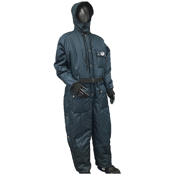 Polar Plus Heavy Duty Hooded Coverall -50F 4X-Tall, 430 Denier Nylon Oxford Urethane-Coated Shell, Navy - 22020-4XLT