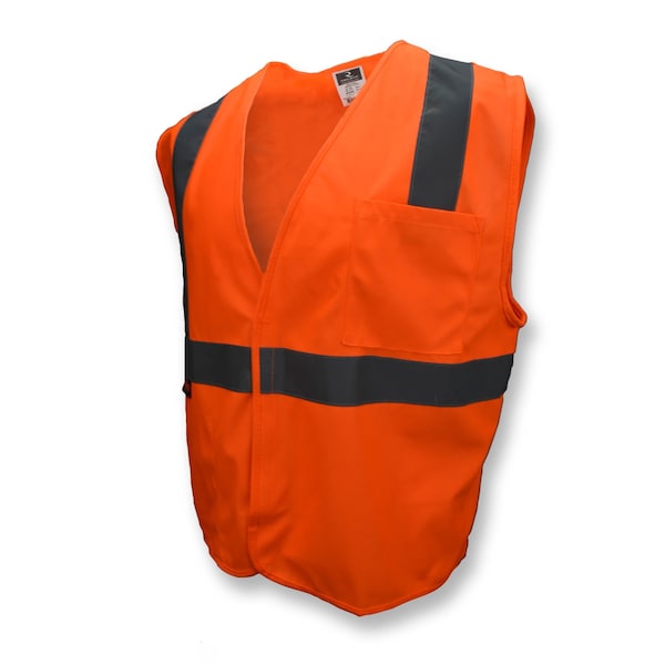 Radians Hi-Vis Economy Safety Vest L Class 2 U-Block Back, , Hook & Loop 2 Pockets - SV2OSL
