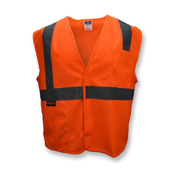 Radians Hi-Vis Economy Safety Vest L Class 2 U-Block Back, , Hook & Loop 2 Pockets - SV2OSL