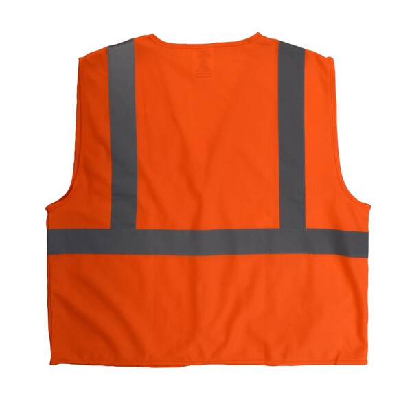 Radians Hi-Vis Economy Safety Vest L Class 2 U-Block Back, , Hook & Loop 2 Pockets - SV2OSL