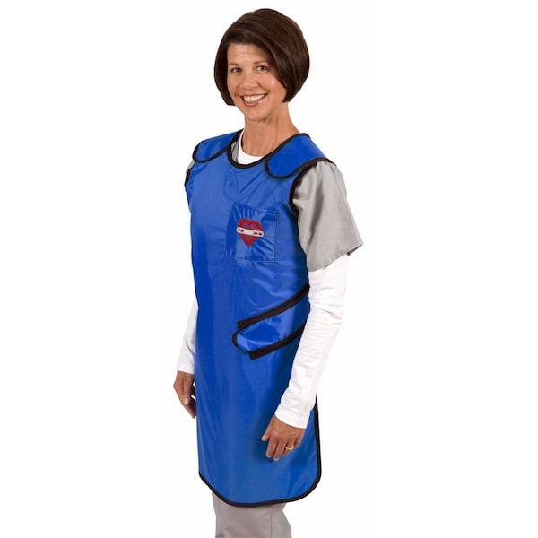 Shielding International Lead Apron, Adjust-A-Fit, Large, 24x36, Royal Blue - 103538-RB