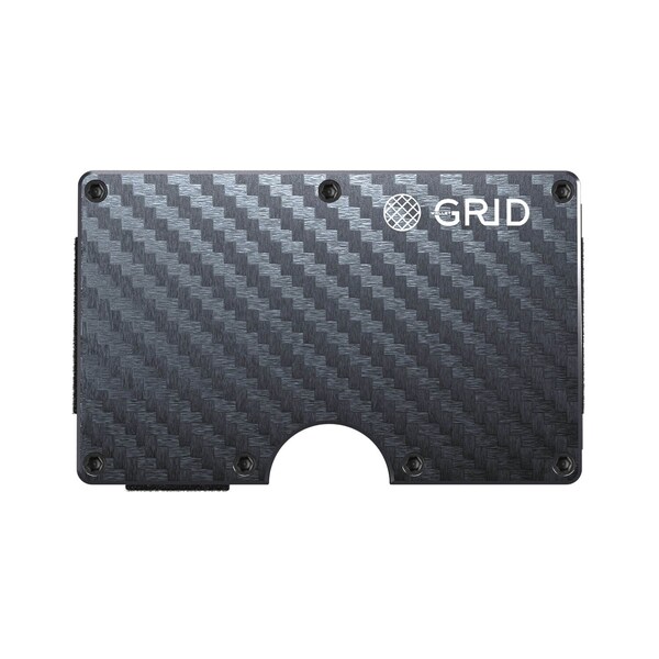 Grid Wallet Carbon Fiber Wallet with Money Clip - CARBON-CLIP
