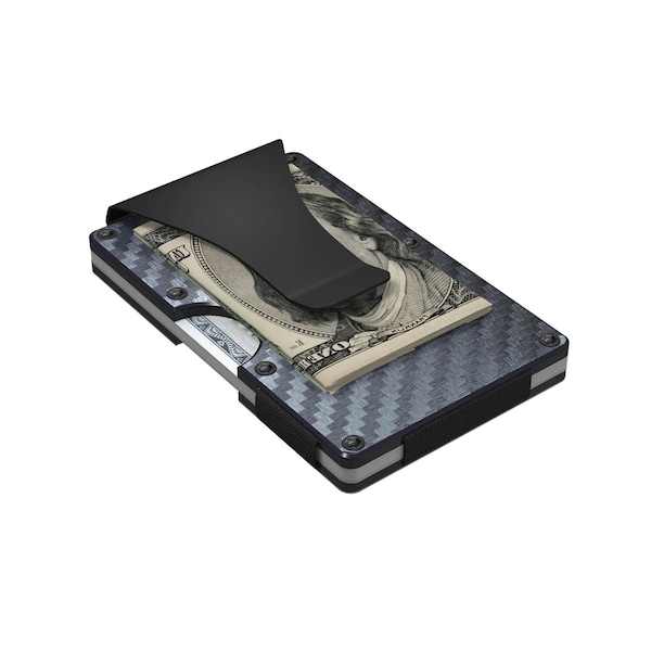 Grid Wallet Carbon Fiber Wallet with Money Clip - CARBON-CLIP