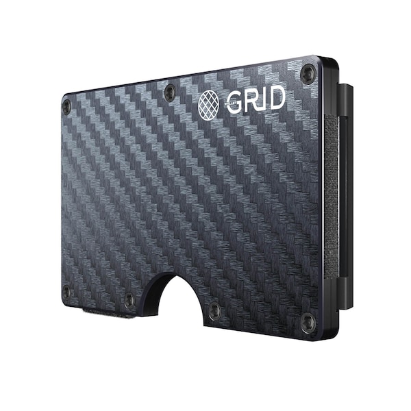 Grid Wallet Carbon Fiber Wallet with Money Clip - CARBON-CLIP