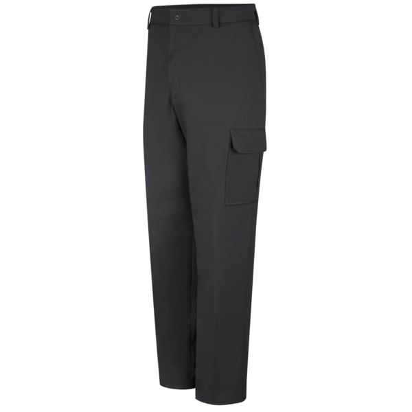 Red Kap Men's Cargo Pants w/Snaps, 30 in, Black, Cotton/Polyester - PT88BK 30 30