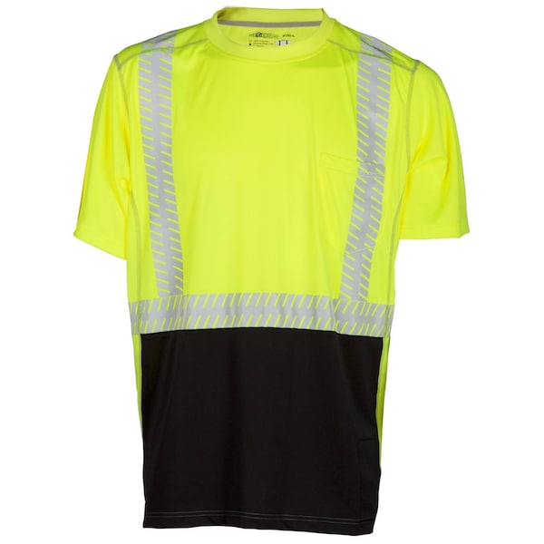 Kishigo XL, Lime, Class 2, Premium Brilliant Series High Perf.Class 2 T-Shirt - 9160-XL