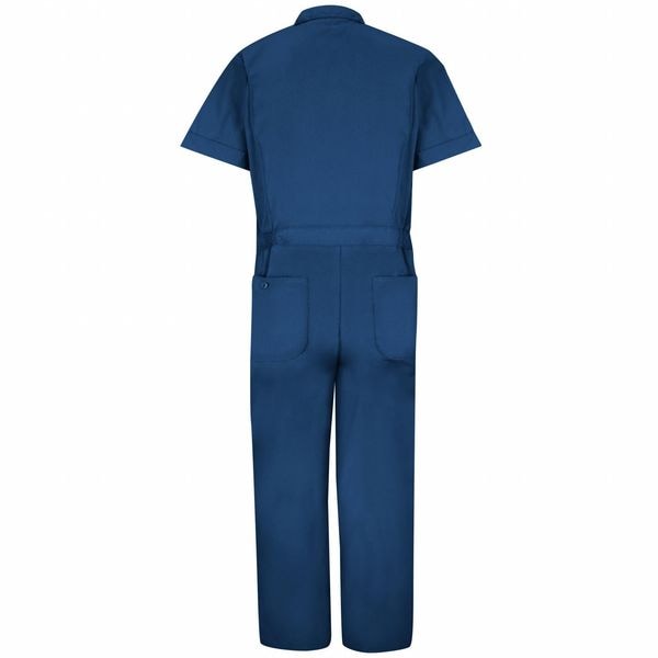 Vf Workwear CP40 Short Sleeve Coverall, Cotton/Polyester, 5 oz Fabric Weight, 33 in Inseam, Navy, L Long - CP40NV LN L