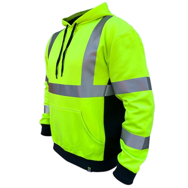 Safetyshirtz SS360 Basic Class 3 Hoodie, Safety Green, 2XL - 45120403XXL