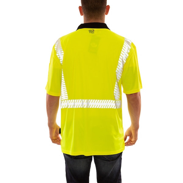 Tingley Men's Polo Shirt, Polyester, Pullover Closure, 4XL - S74022