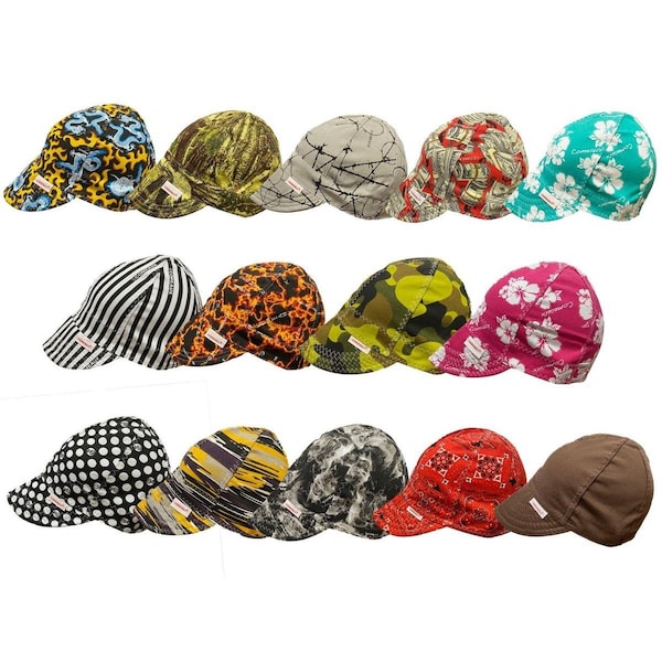 Comeaux Caps Welder's Cap; 1000 Series, 6-5/8 in., Single Sided In Assorted Designs - 10658