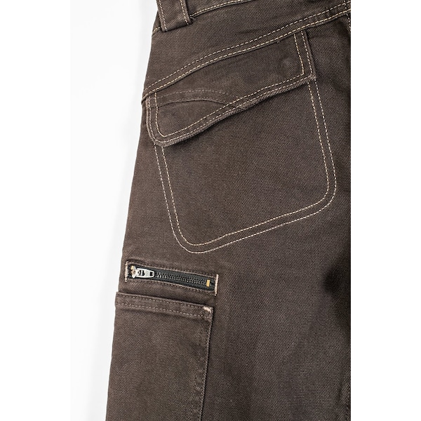 Dovetail Workwear Women's Day Construct Utility Pant, 22, Dark Brown Canvas, 99% cotton, 1% spandex - DWF18P3C-208-22X34