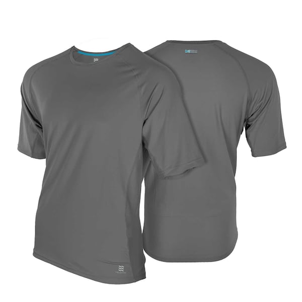 Mobile Cooling Men's Drirelease Mobile Cooling Short Sleeve Shirt, Morel Gray, XL - MCMT02340521