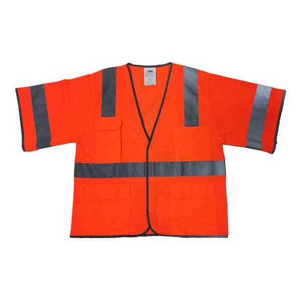 Zoro Select High Visibility Vest, Orange/Red, L/XL - 786F26