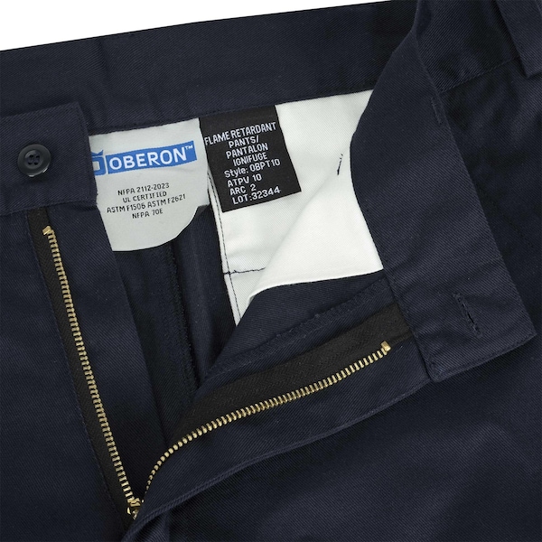 Oberon FR/Arc-Rated 7.5 oz  88/12 Safety Pants, Navy, 36x32 - ZFJ109-34X32