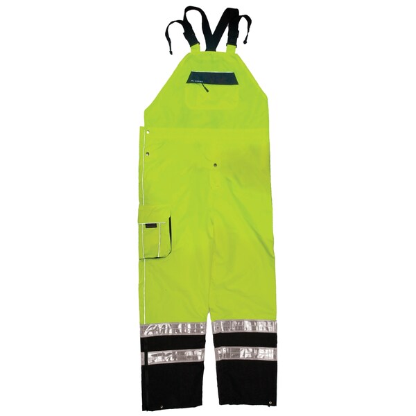 Kishigo L-XL, Lime, Class E, Premium Black Series Rainwear Bib - RWB106-L-XL