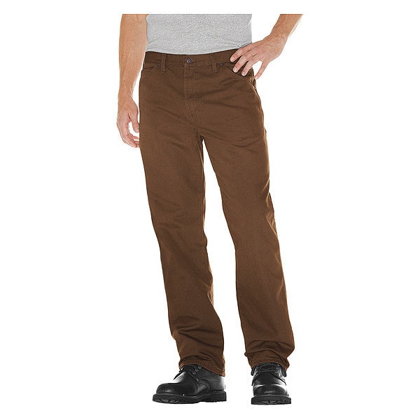 Dickies Men's Relaxed Fit Heavyweight Carpenter Jeans, 32 in, Rinsed Timber, 100% Cotton - 1933TB 32 32