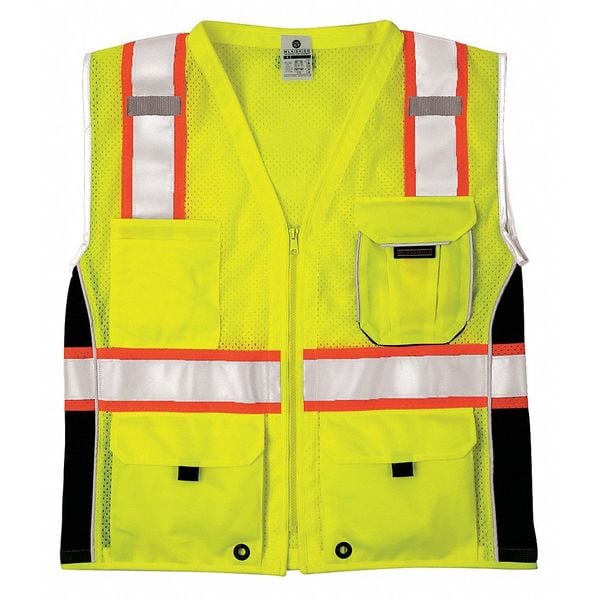 Kishigo 3X Black Panels Safety Vest, Lime - 1513-3X