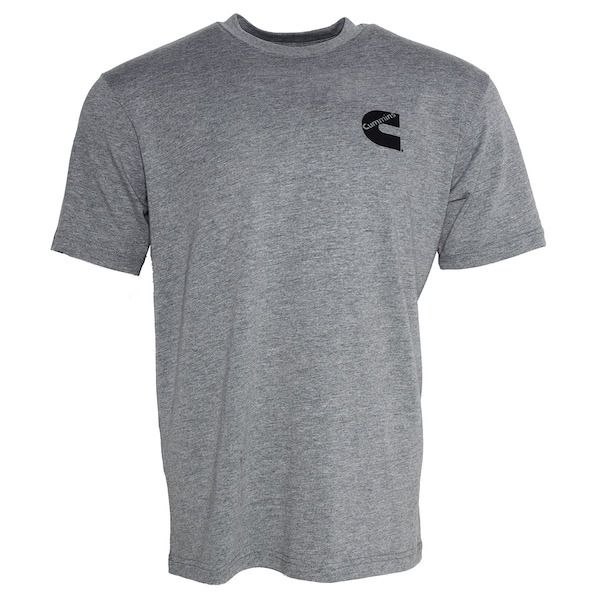 Cummins Unisex T-Shirt Short Sleeve Sport Gray Cotton Blend Tagless Tee - Medium - CMN4767