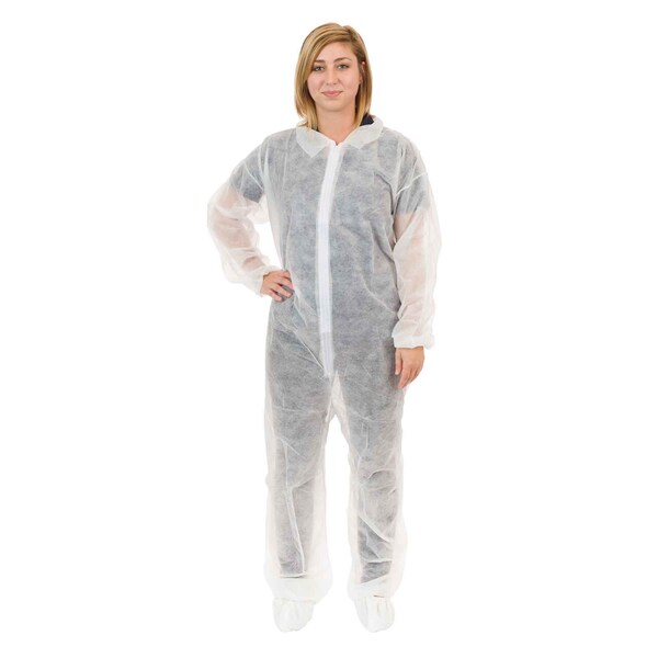 International Enviroguard Polypropylene Coverall, XL, White, PK25, White, Size XL - 2012