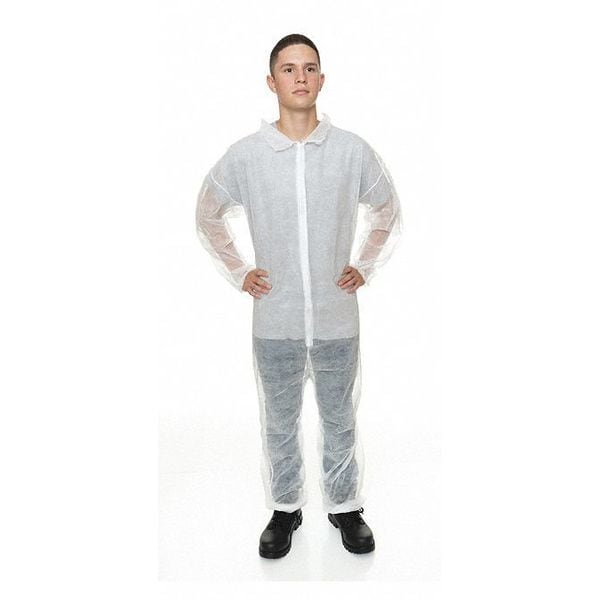International Enviroguard Polypropylene Coverall, XL, White, PK25, White, Size XL - 2012