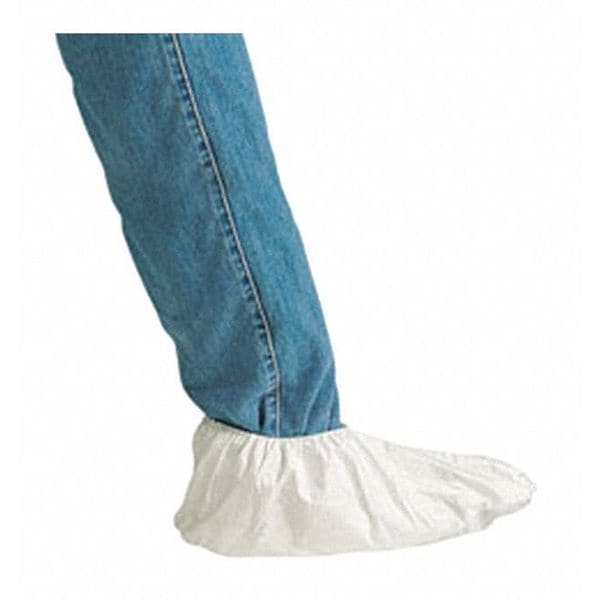 Sas Safety Disposable Shoe Cover, Polyvinyl chloride, White, , L - 6809