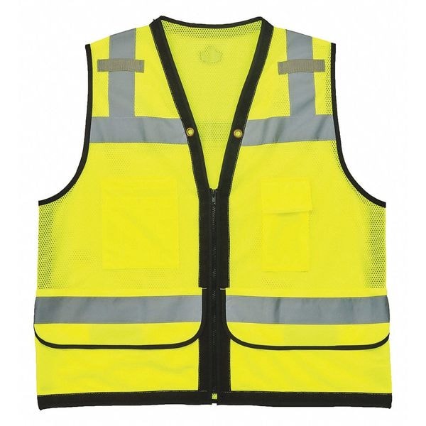 Ergodyne Orange Mesh Surveyors Vest, Lime, L/XL - 8253HDZ