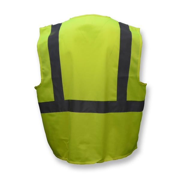 Radians Hi-Vis Economy Safety Vest S Class 2 U-Block Back, , Zipper Closure - SV2ZGSS