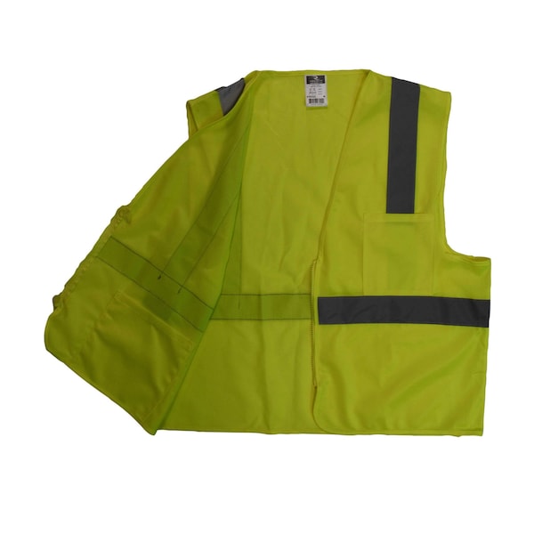Radians Hi-Vis Economy Safety Vest S Class 2 U-Block Back, , Zipper Closure - SV2ZGSS