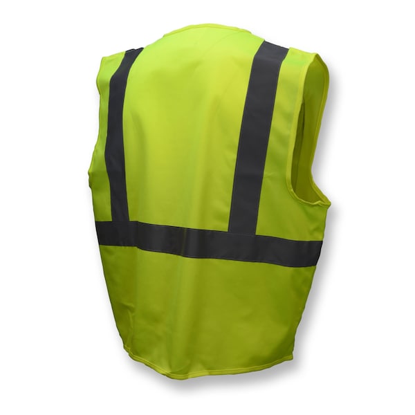 Radians Hi-Vis Economy Safety Vest S Class 2 U-Block Back, , Zipper Closure - SV2ZGSS