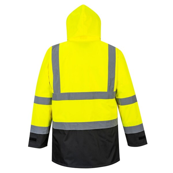 Portwest Hi-Vis Executive Jacket, 5-In-1, 100% Polyester, Yellow/Black, 2XL - US768