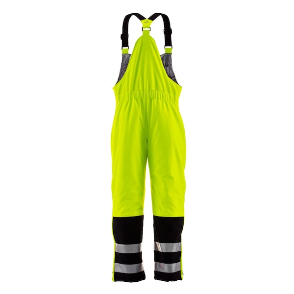 Refrigiwear Hi-Vis Insulated Overall, Polyester, Black/Lime, 5XL - 0497RBLM5XLL2