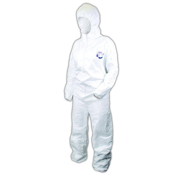 Magid Disposable Coverall, M, Tyvek, Zipper, Serged Seam - CVCH11-XXL