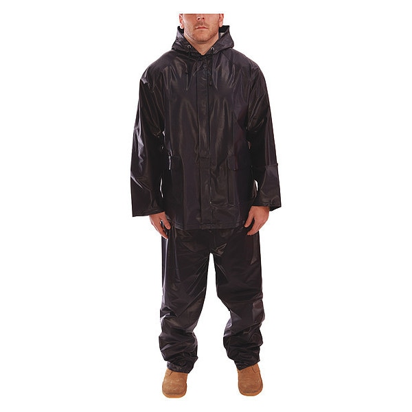 Tingley Navy Rainsuit Large Navy, PVC, Navy Blue, L - S62211