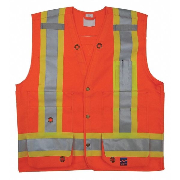 Viking Surveyor Vest, Mens, ANSI CLASS 2, Orange, M - 6165O-M